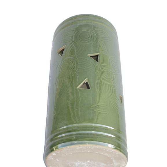 アウトレット・訳あり品》陶器傘立て【グリーン・透かし】 陶器 傘 傘