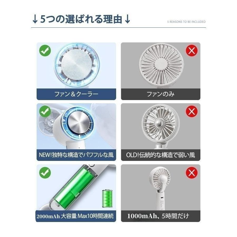 扇風機 ハンディファン 卓上扇風機 冷却プレート クーラー 3段階風量 冷却モード 小型扇風機 ハンディ扇風機 手持ち扇風機 ミニ扇風機｜chaoren｜14