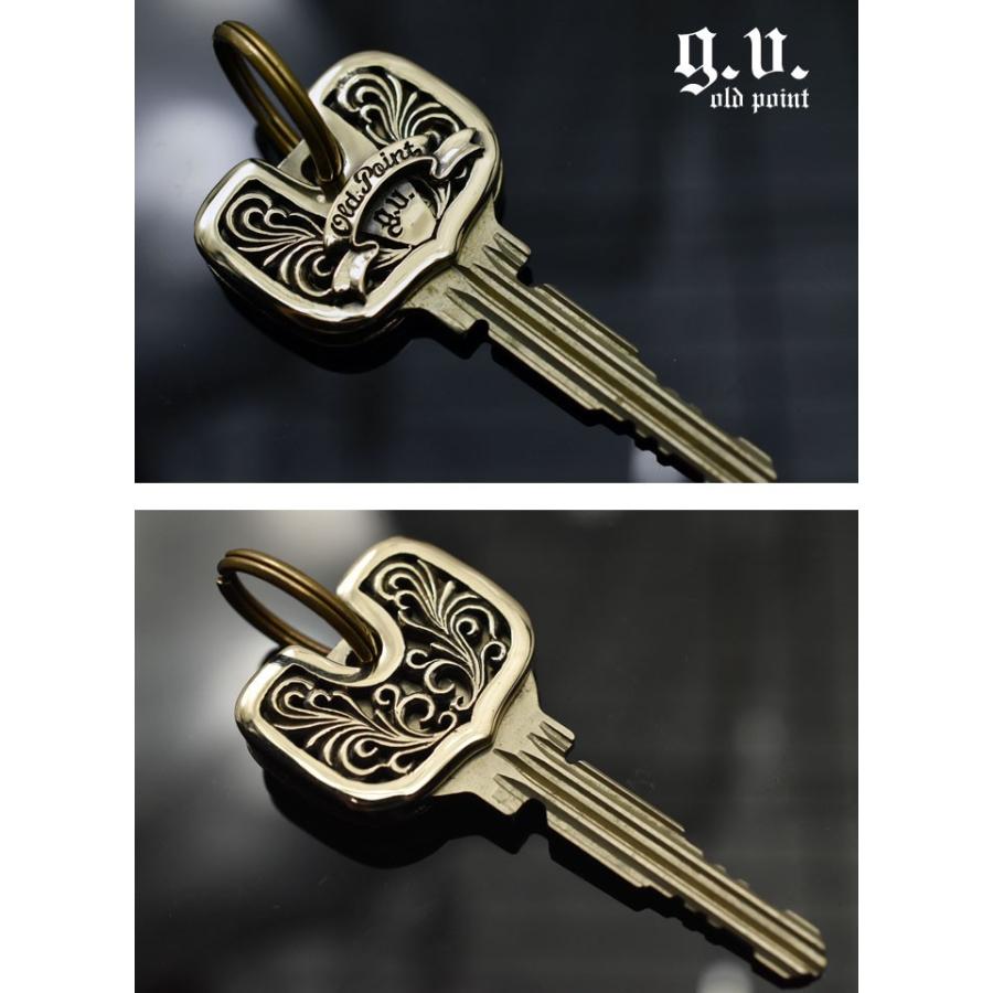 希少アンティークキー4本 ＋ 廃番キーカバー 5点セット キーカバー キーヘッドカバー 真鍮製 唐草模様 アラベスク ソリッド