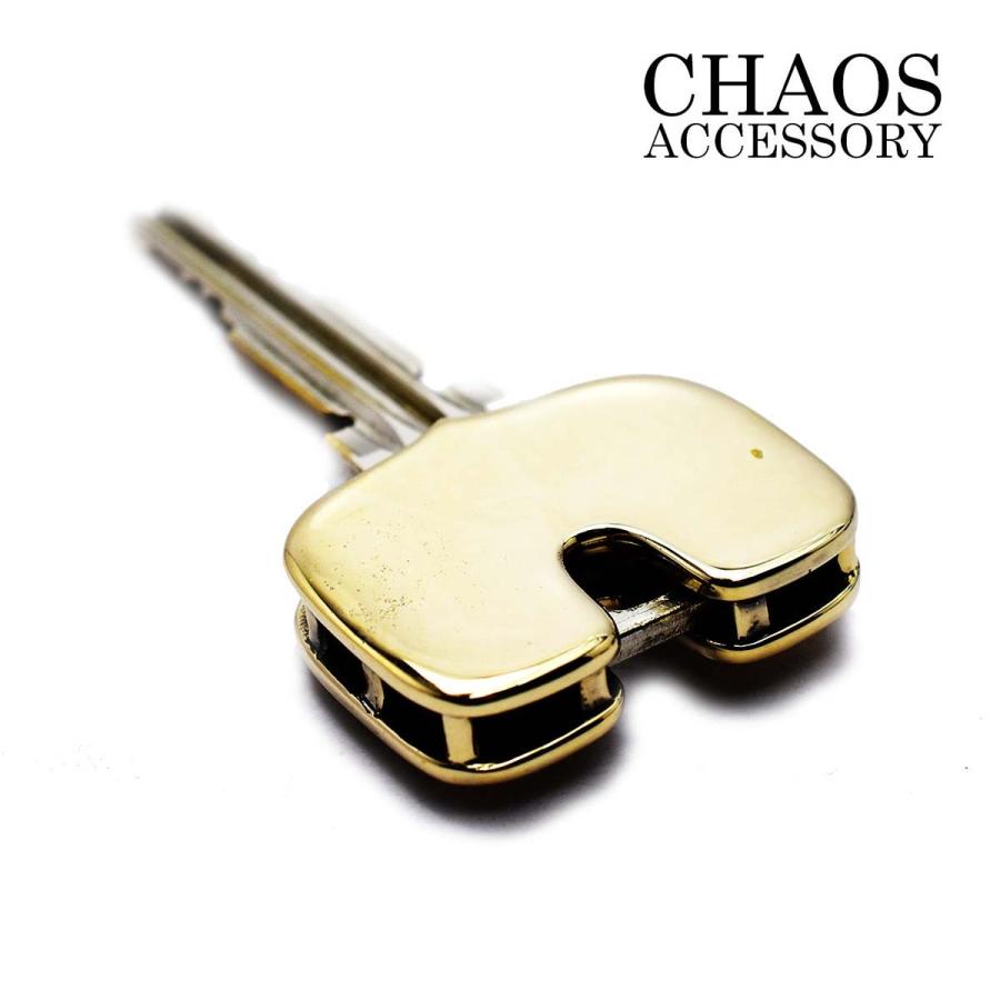 キーカバー キーヘッドカバー 真鍮製 ロゴ入り プレーン ソリッド