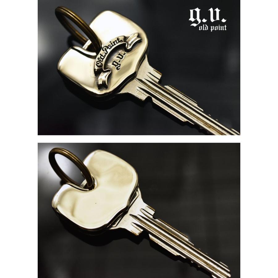 キーカバー キーヘッドカバー 真鍮製 ロゴ入り プレーン ソリッド