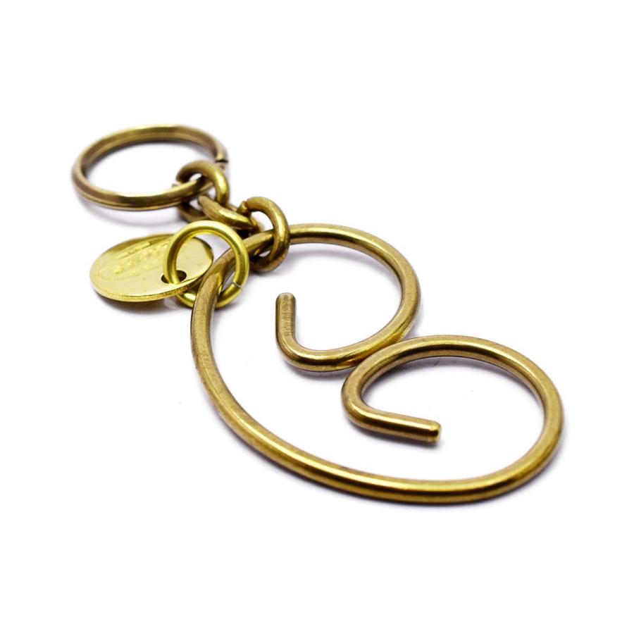 真鍮製キーフック/キーホルダー 渦巻き型 キーホルダー キーフック