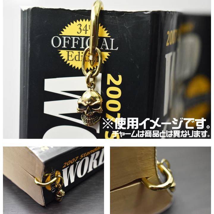 メタルブックマーカー チャーム付き ブラス 真鍮 ブックマーク