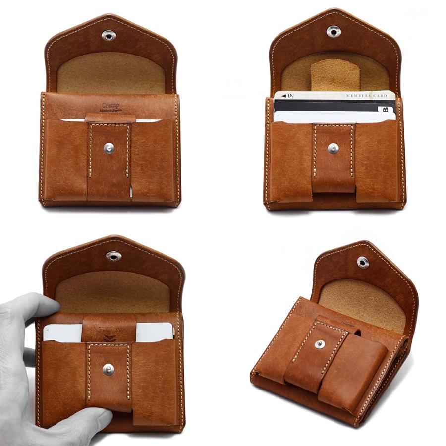 三つ折り ミニ財布 革 本革 池之端銀革店 Cramp クランプ Cr-602