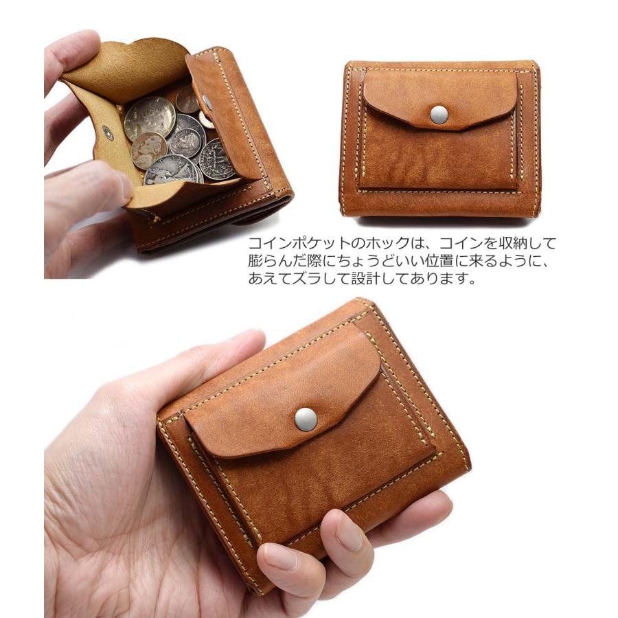 池之端銀革店　Cramp　クランプ　3つ折り財布　ブライドルレザー　キャメル 三つ折り ミニ財布 革 本革 池之端銀革店 Cramp クランプ Cr-602