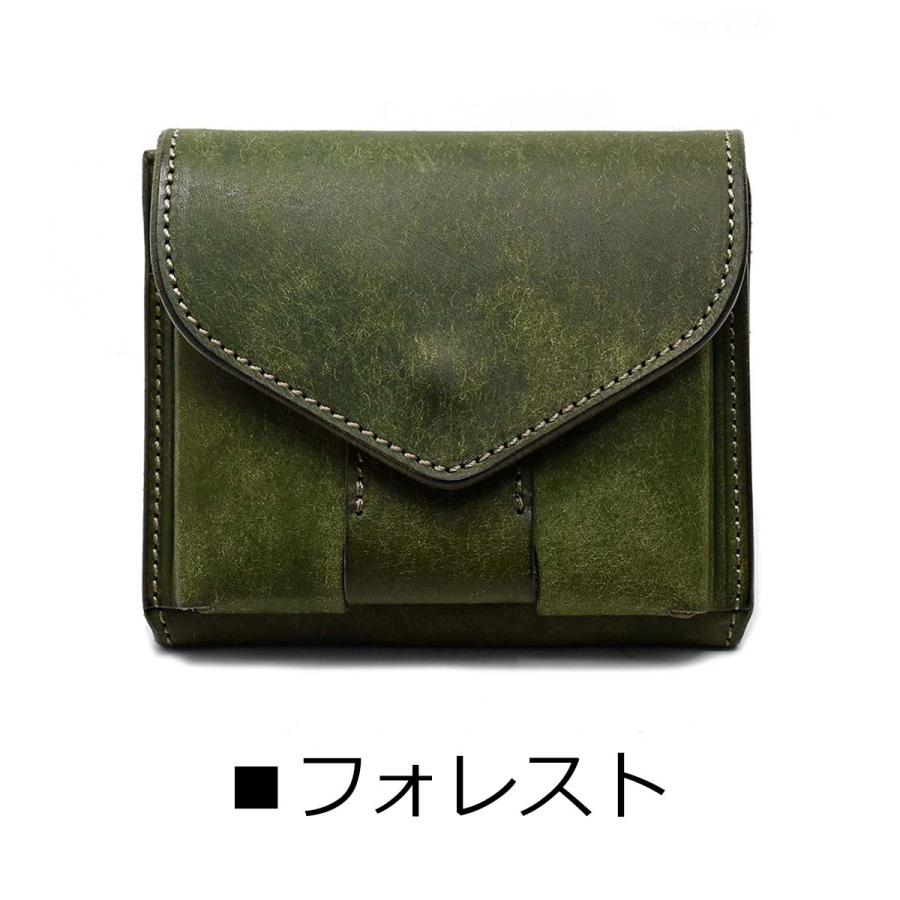 三つ折り ミニ財布 革 本革 池之端銀革店 Cramp クランプ Cr-602