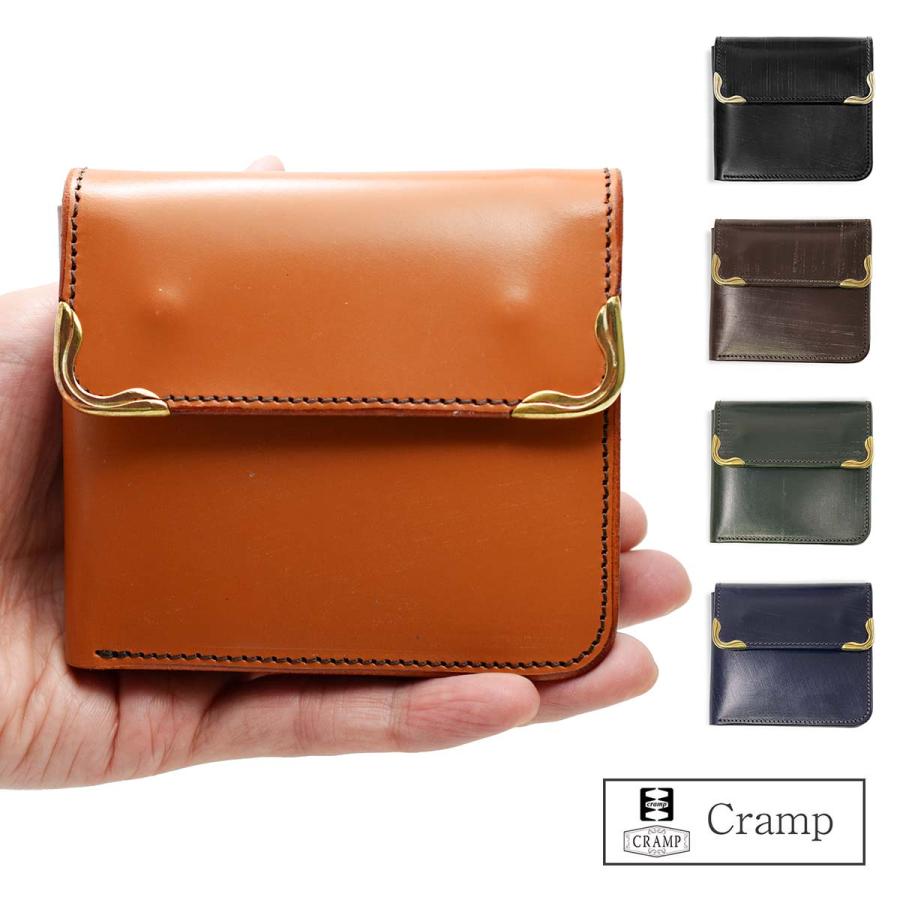 二つ折り財布 革 本革 池之端銀革店 Cramp クランプ サイド金具 ギャルソンコインポケット 二つ折りウォレット Cr-915  UKブライドルレザー : CHAOS accessory - 通販 - Yahoo!ショッピング