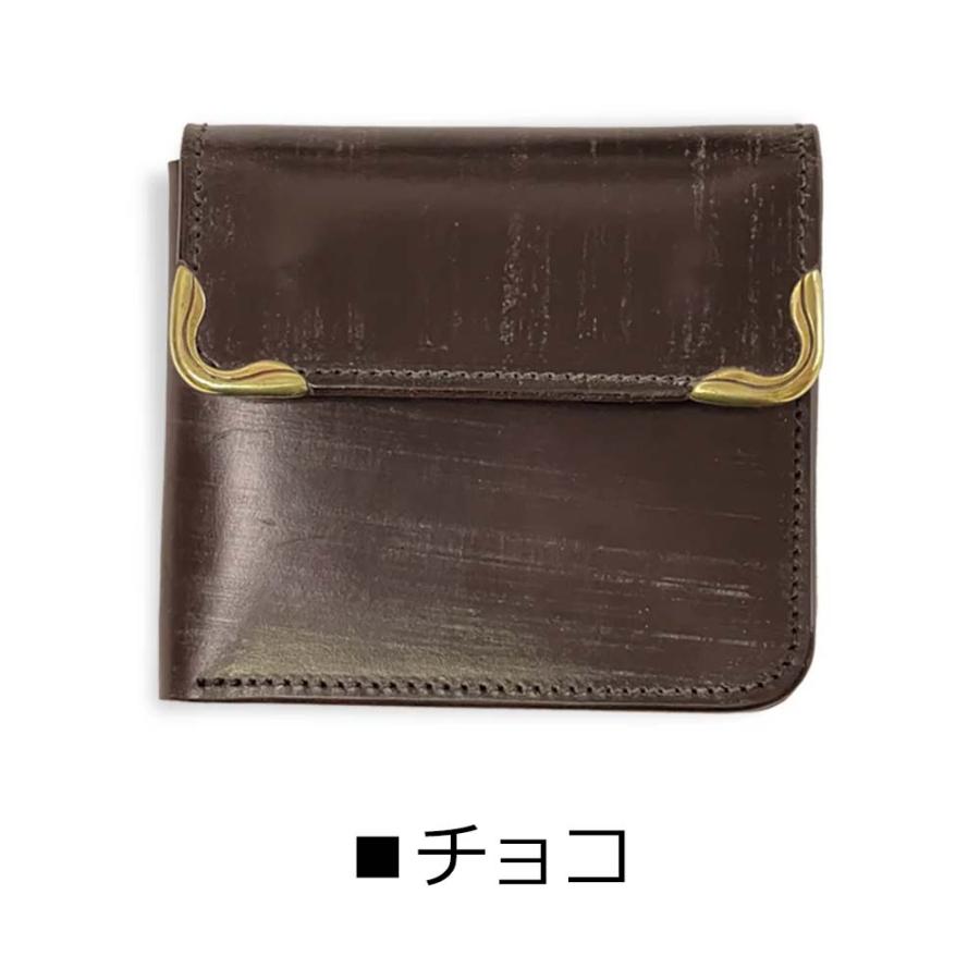 A様】池之端銀革店 Cramp サイド金具 ミドルウォレット チョコ Cramp