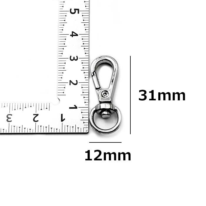 ナスカン 金具 スナップフック レバーナス 回転フック キーホルダー ストラップ パーツ 360°可動式 カラビナ E184-EC003 |  | 06