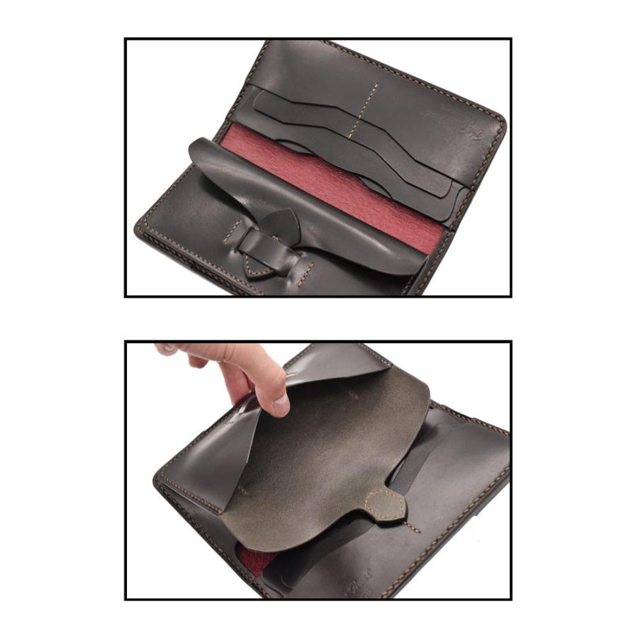 長財布 財布 フラットヘッド FLATHEAD 手縫い 多脂革 ロングウォレット 小銭差し込み式 FH-WL004 ブラックの画像