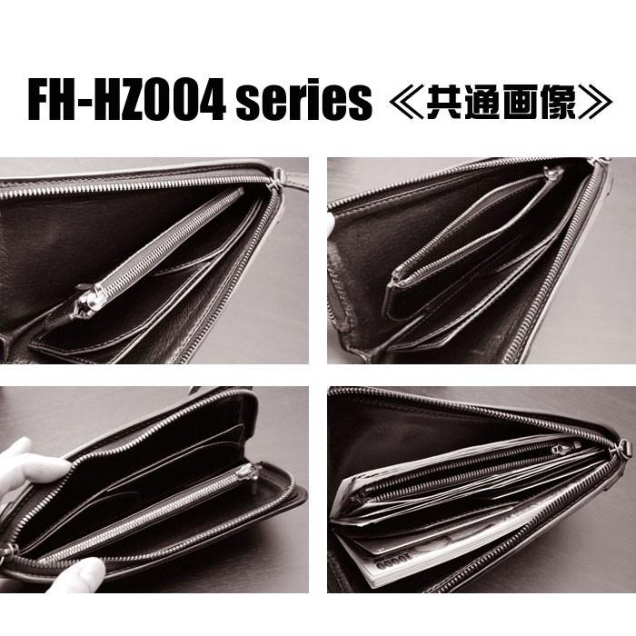 長財布 財布 フラットヘッド FLATHEAD ハーフウォレット FH-HZ004 多脂革 ハーフジップウォレット ブラウン/ブラックの画像