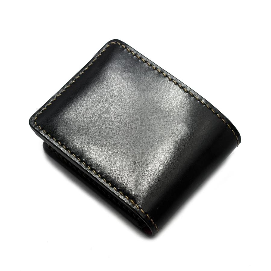 財布 フラットヘッド CHAOS別注 LKE4 FLATHEAD 手縫い 多脂革 小銭ジッパー式 ショートウォレット ブラックの画像