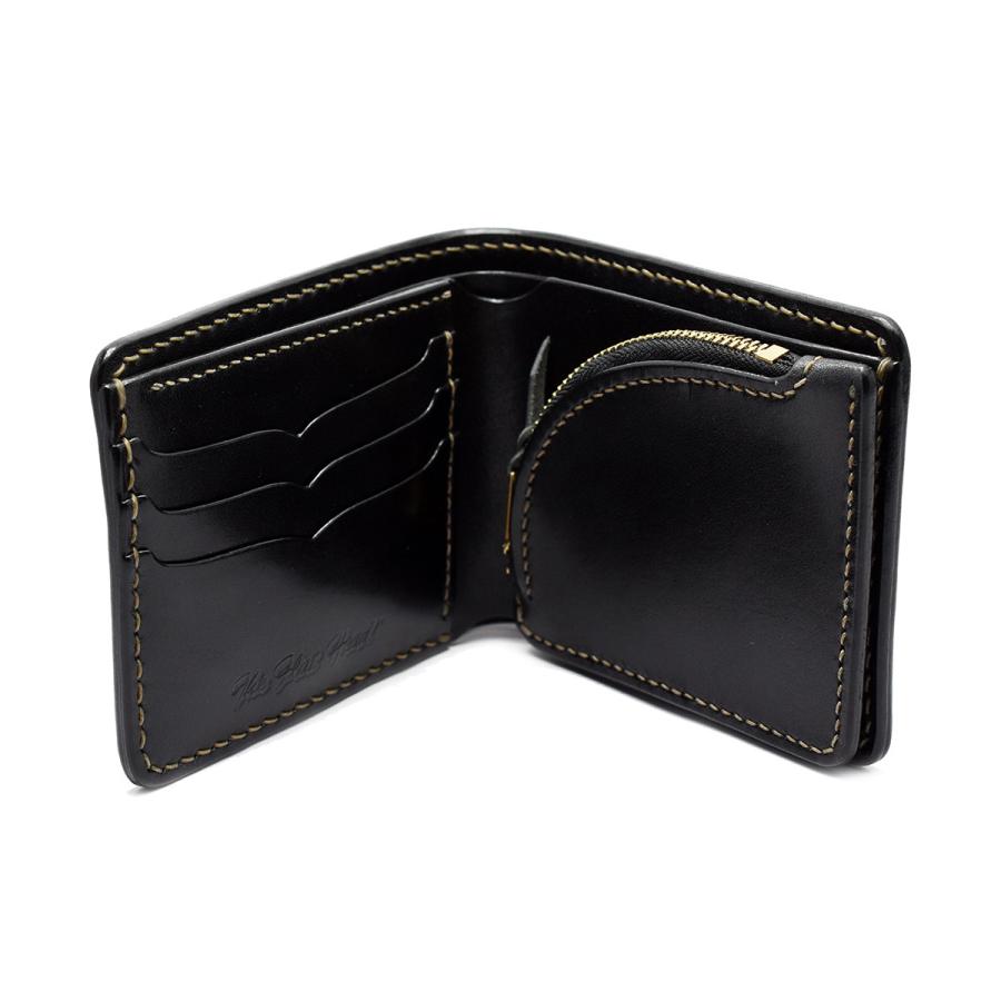 財布 フラットヘッド CHAOS別注 LKE4 FLATHEAD 手縫い 多脂革 小銭ジッパー式 ショートウォレット ブラックの画像