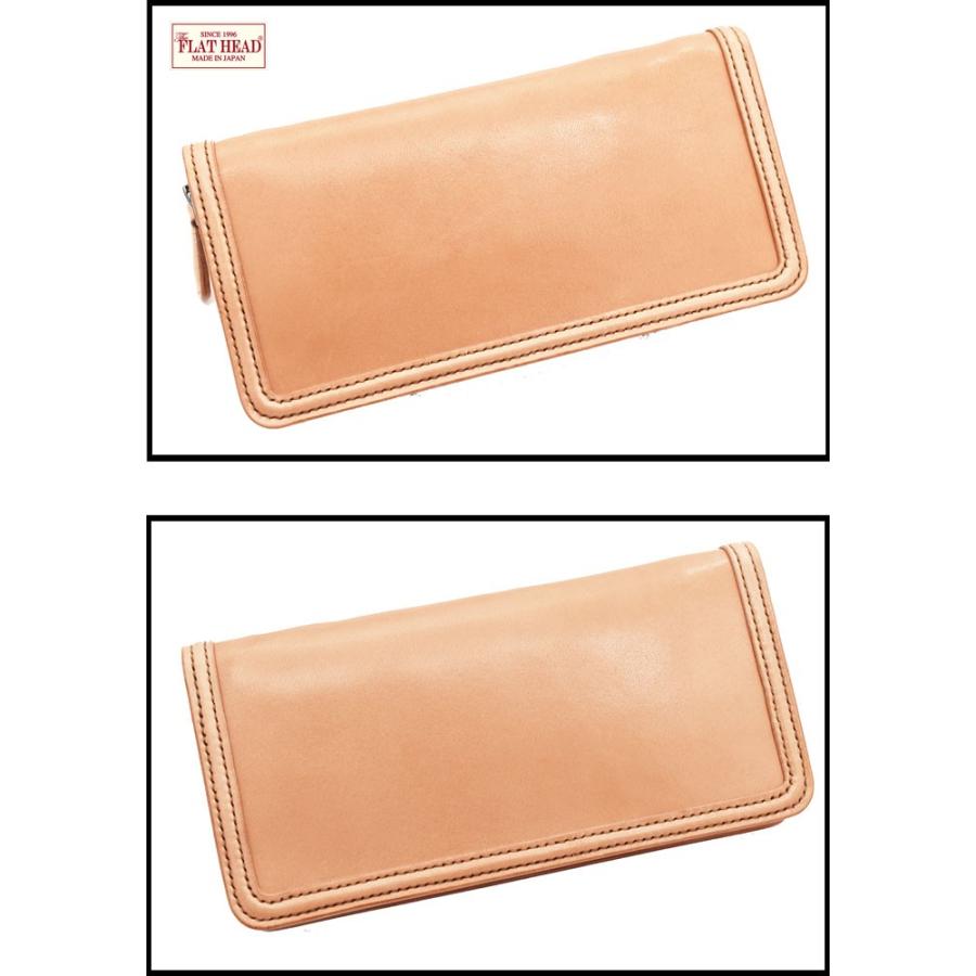 長財布 財布 フラットヘッド FLATHEAD 別注限定　FH-WB005 多脂革 フルジップウォレット タン ラウンドファスナー 牛革の画像
