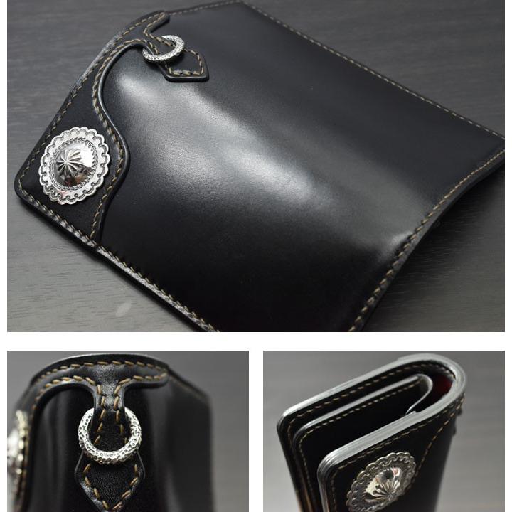 長財布 財布 フラットヘッド FLATHEAD 手縫い 多脂革 ロングウォレット 小銭差し込み式 FH-WL004C ブラックの画像