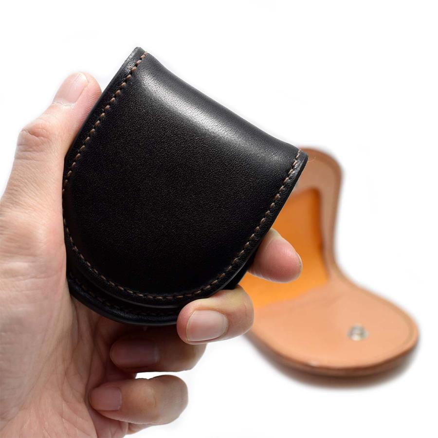 馬蹄 ラウンド コインケース 小銭入れ フラットヘッド 本革 多脂革 牛革 ヌメ革 ナチュラル ブラック タン THE FLAT HEAD  FN-C3C1-4B
