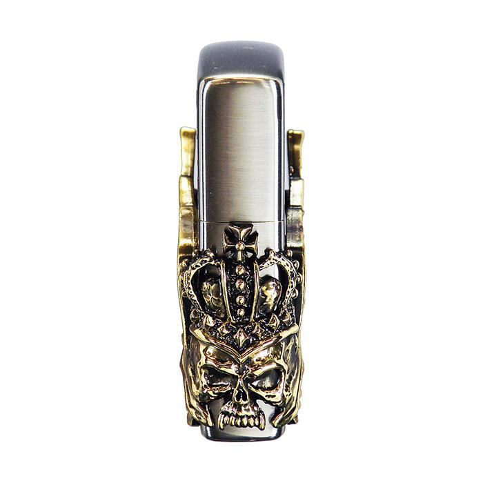 【正規取扱店】ZIPPO オイルライター ジッポー フォーチュンヘッド ニッケル＆ブラス コンビネーション古美の画像