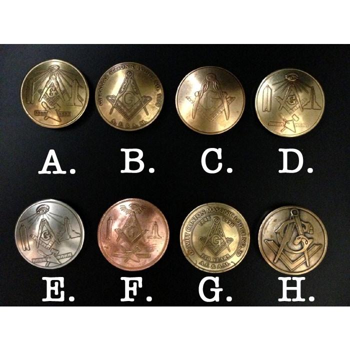 フリーメイソン 記念コイン メダル 秘密結社 Mサイズ コンチョ 16種