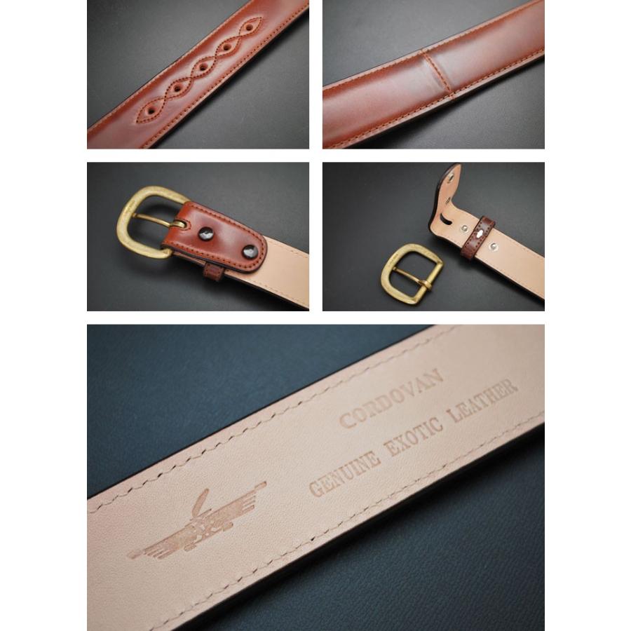 ファニー 財布 本革ベルト BELT 真鍮バックル コードバンベルト ブラウン FUNNY
