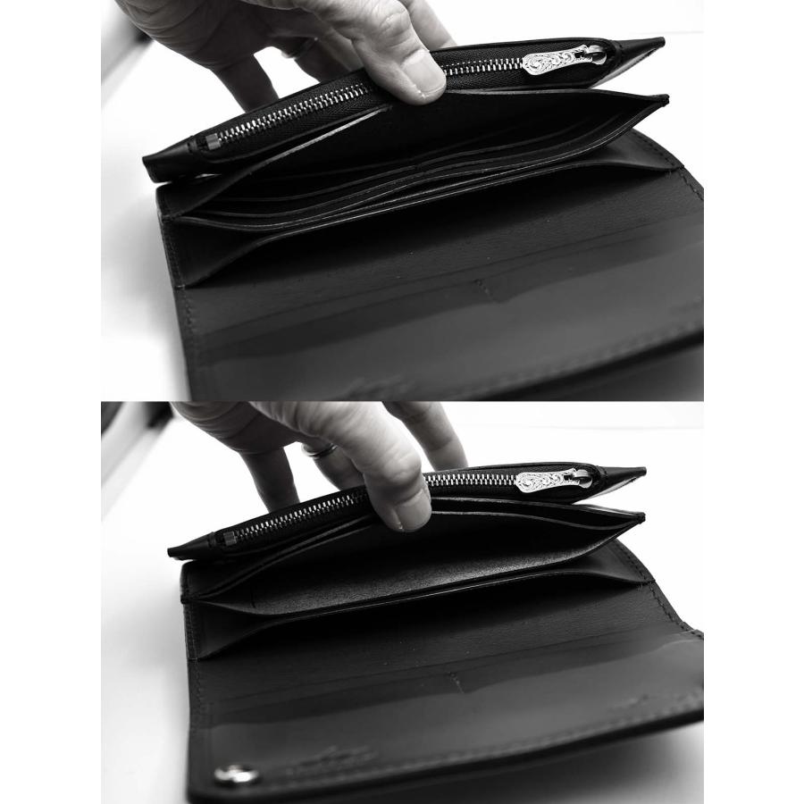 ファニー 財布 長財布 メンズ ロングウォレット  SLOW WALLET /スローウォレット/シュリンクレザー ブラック FUNNYの画像