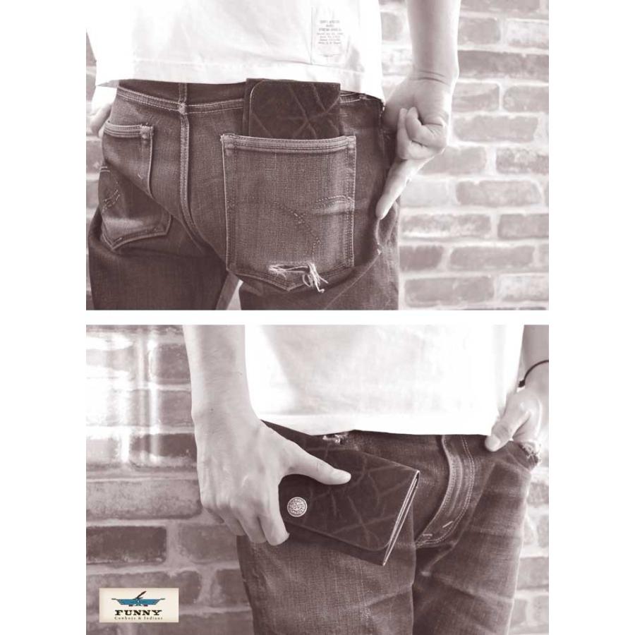ファニー 財布 長財布 ロングウォレット TRIFORD WALLET/トライフォードウォレット エレファント/ブラウン FUNNYの画像