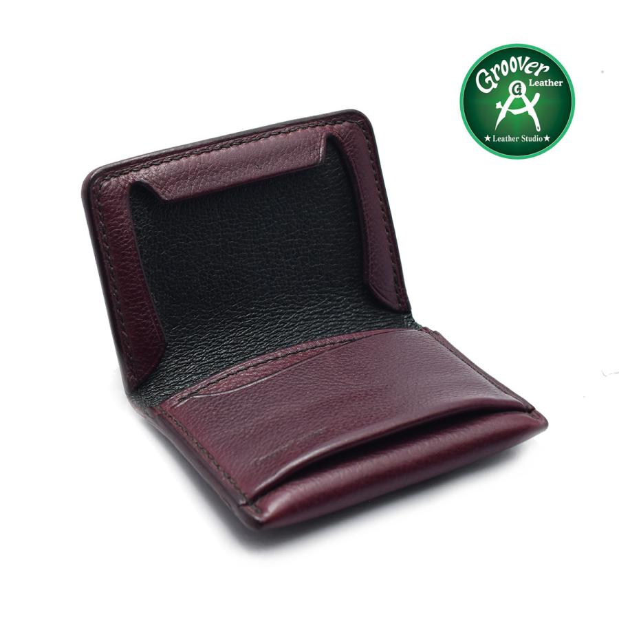 財布 小銭入れ コインケース グルーバーレザー GCC-100-BRD 手縫い フラップロック式 ボルドー 日本製 本革 牛革 : CHAOS  accessory - 通販 - Yahoo!ショッピング