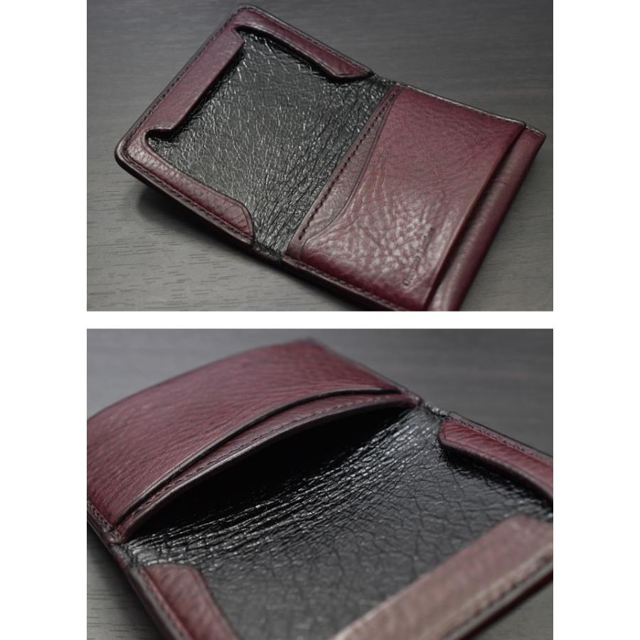 財布 小銭入れ コインケース グルーバーレザー GCC-100-BRD 手縫い フラップロック式 ボルドー 手縫い 日本製 本革 牛革