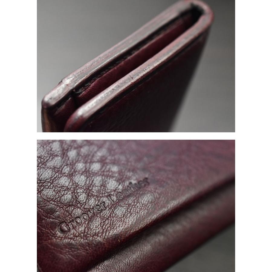 財布 小銭入れ コインケース グルーバーレザー GCC-100-BRD 手縫い フラップロック式 ボルドー 手縫い 日本製 本革 牛革