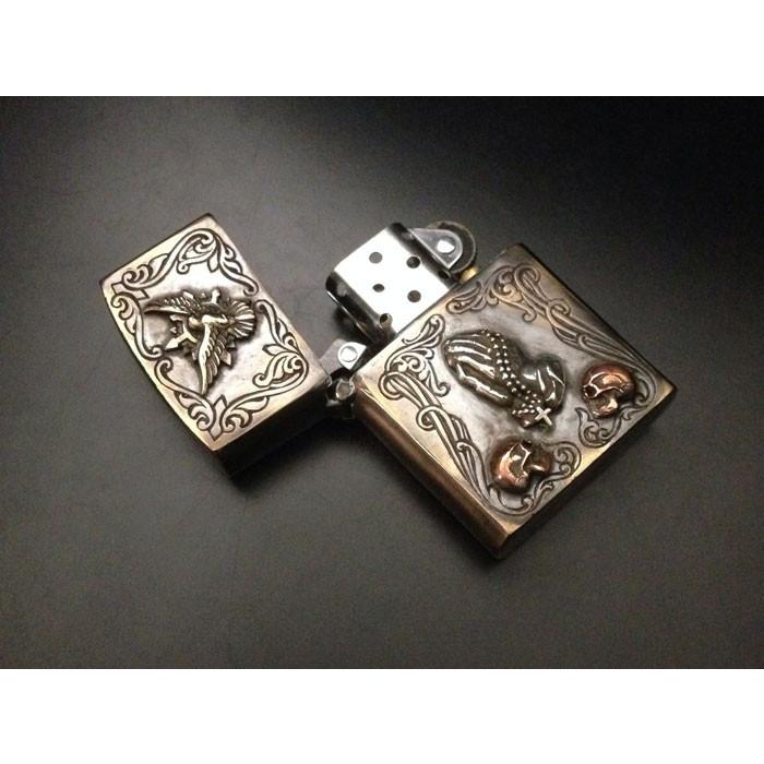 訳アリ格安品】silver925×真鍮ネイティブターコイズジッポzippo