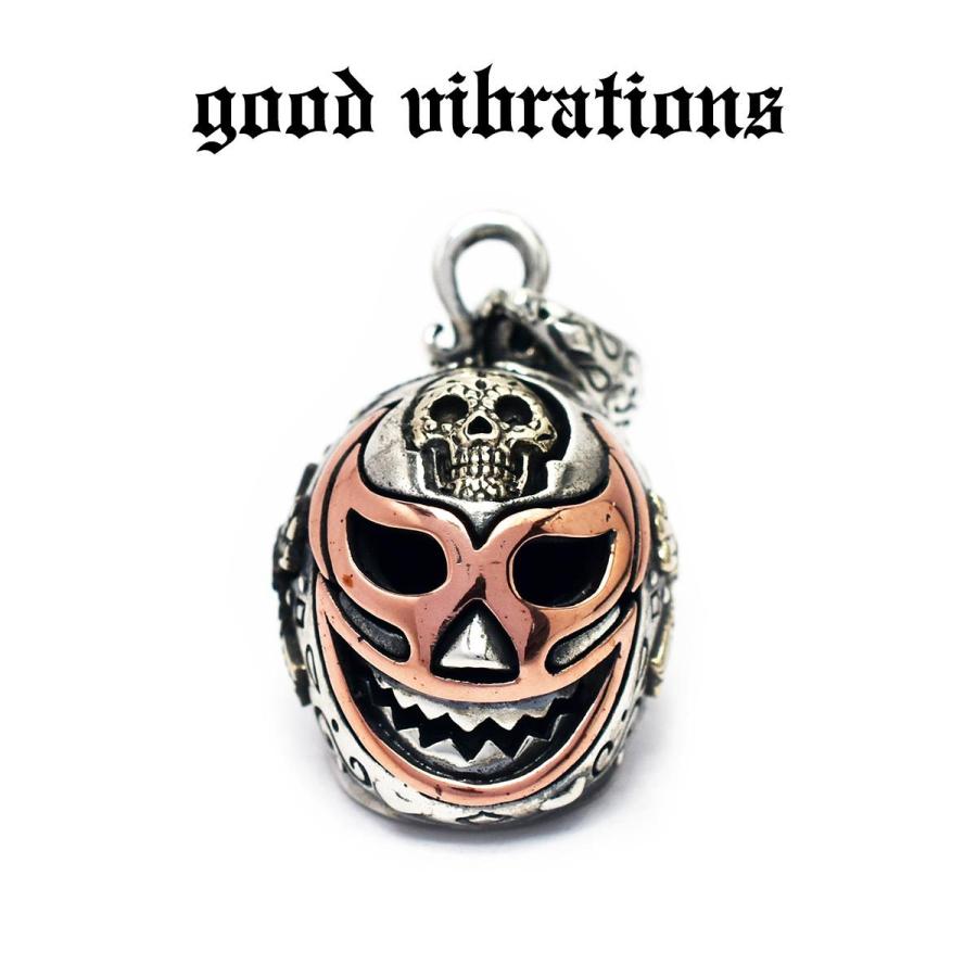 【正規取扱店】good vibrations＜メキシカンスカル ルチャリブレマスク ペンダントトップ チャーム スターリングシルバー＞＜送料無料＞｜chaos-accessory