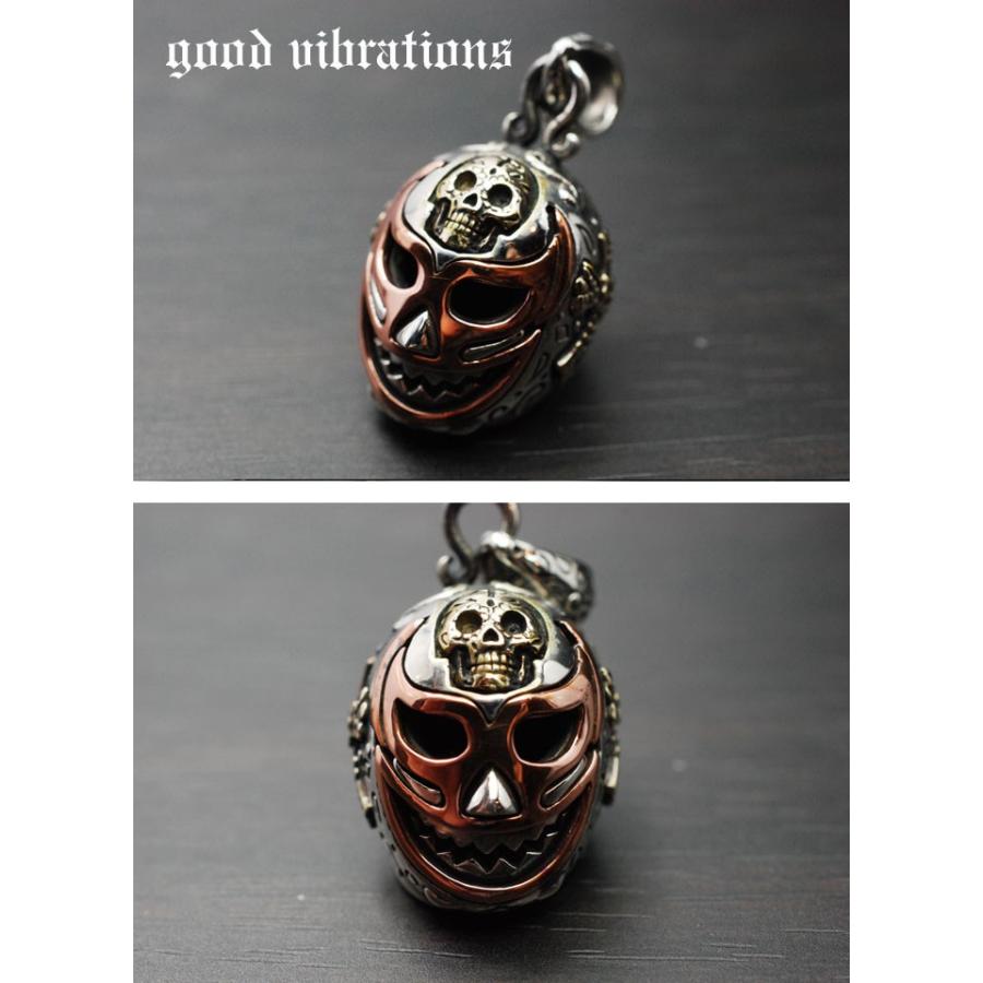 【正規取扱店】good vibrations＜メキシカンスカル ルチャリブレマスク ペンダントトップ チャーム スターリングシルバー＞＜送料無料＞｜chaos-accessory｜02