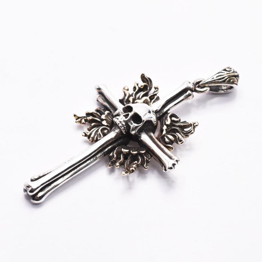 good vibrations ペンダント ネックレス スカル メンズ クロス スカルボーン クロス＆スカル アラベスク XLサイズ チャーム ペンダントトップ