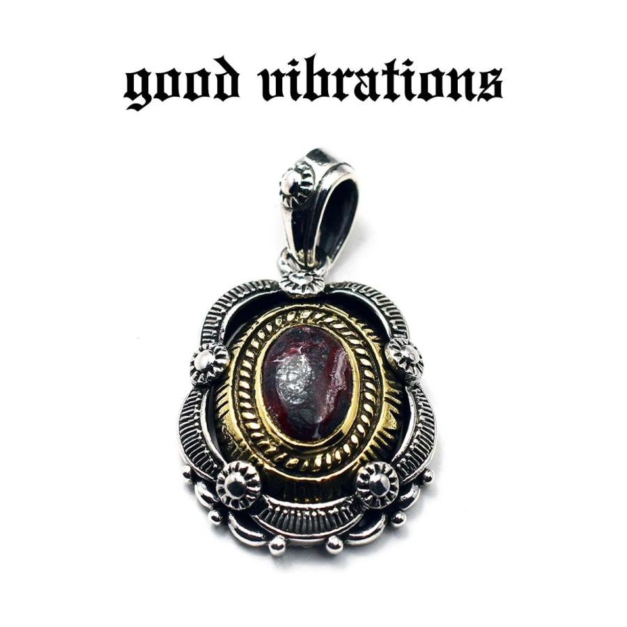 good vibrations ＜ジャスパー 碧玉 天然石 アラベスク エスニック チベタン チャーム ペンダントトップ シルバー925＞送料無料