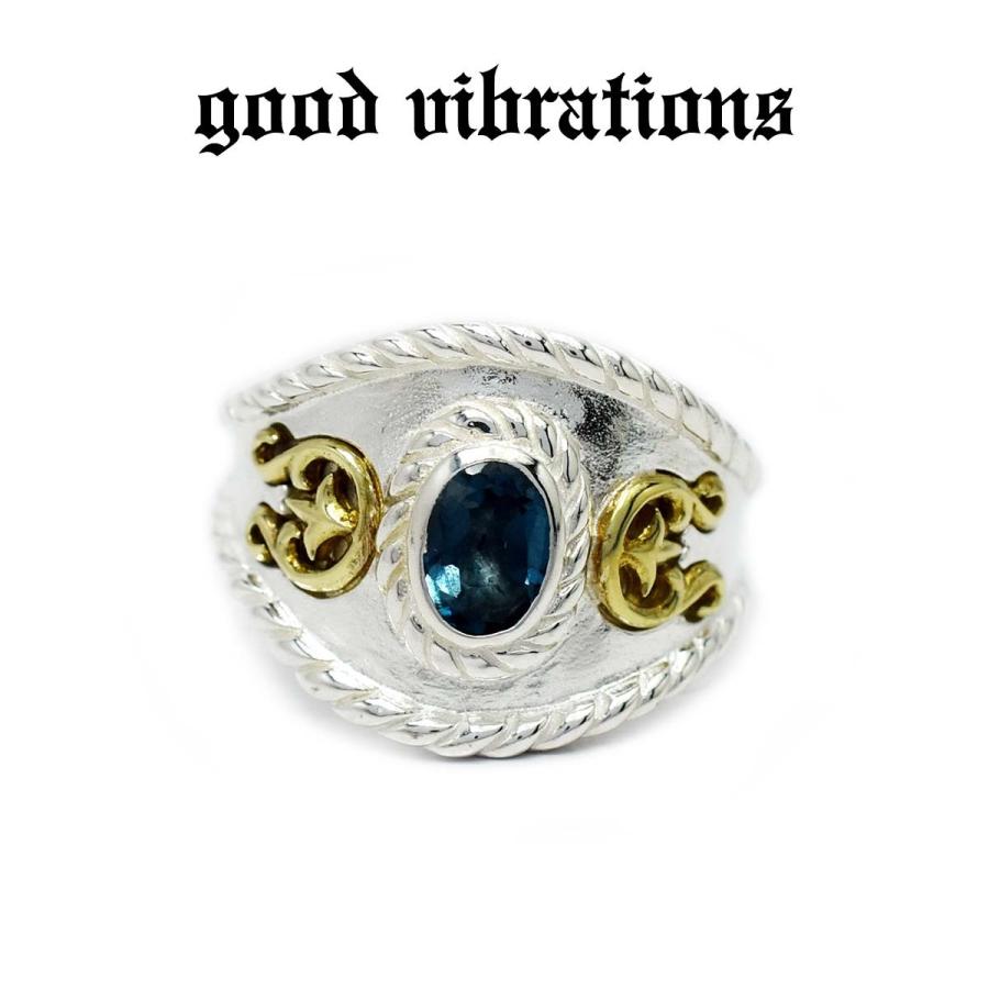 【正規取扱店】good vibrations ロンドンブルートパーズ＆ナジャデザイン フリーサイズ リング(17号) スターリングシルバー/Silver925/指輪