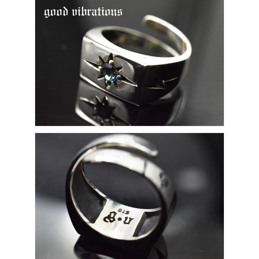 正規取扱店】good vibrations シルバーリング 印台リング ミスティック 