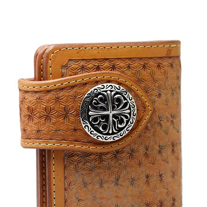 コンチョ アクセサリー 財布 ウォレット カスタムパーツ サイズ33mm ゴシッククロス 十字架 アラベスク トライバル 合金製 Mサイズ |  | 02