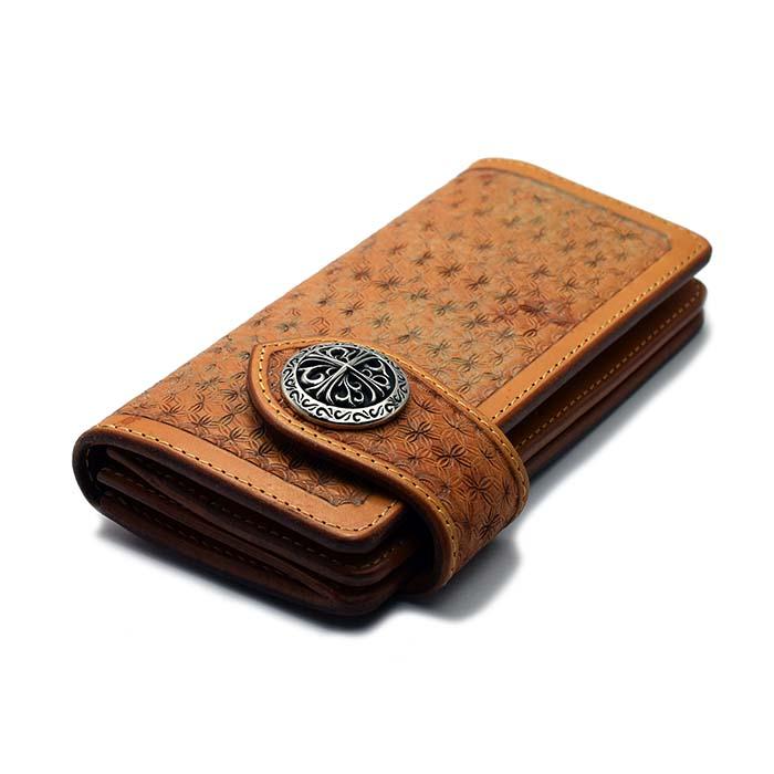 コンチョ アクセサリー 財布 ウォレット カスタムパーツ サイズ33mm ゴシッククロス 十字架 アラベスク トライバル 合金製 Mサイズ |  | 03