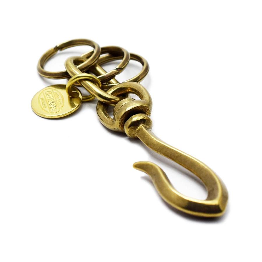 日本製 国産 真鍮カラビナキーフック/キーホルダー ブラスキーフック