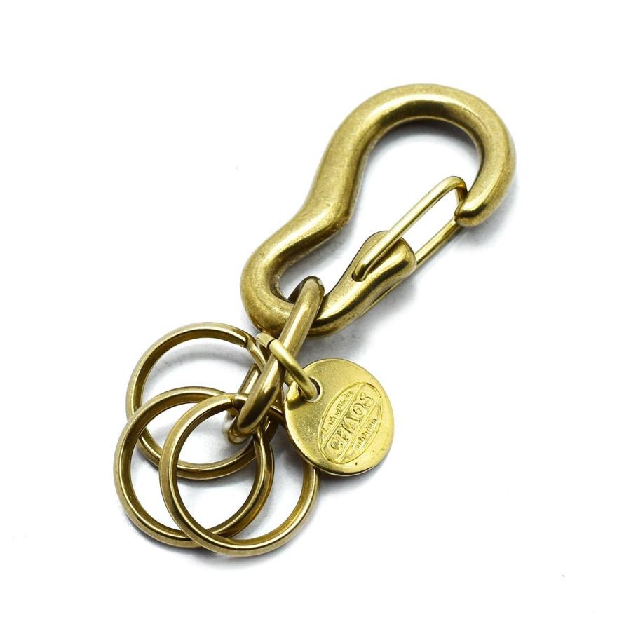 日本製  国産 真鍮カラビナキーフック/キーホルダー ブラスキーフック エイトフック Sサイズ バレル加工 釣り針型キーホルダー 送料無料 |  | 03