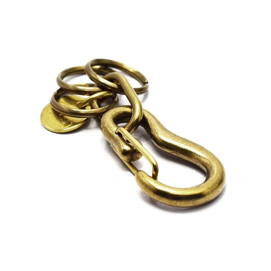 日本製  国産 真鍮カラビナキーフック/キーホルダー ブラスキーフック エイトフック Sサイズ バレル加工 釣り針型キーホルダー 送料無料 |  | 04