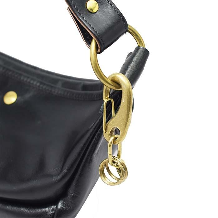 日本製  国産 真鍮カラビナキーフック/キーホルダー ブラスキーフック バレル加工 釣り針型キーホルダー 勾玉 網ナス 真鍮 送料無料 |  | 03