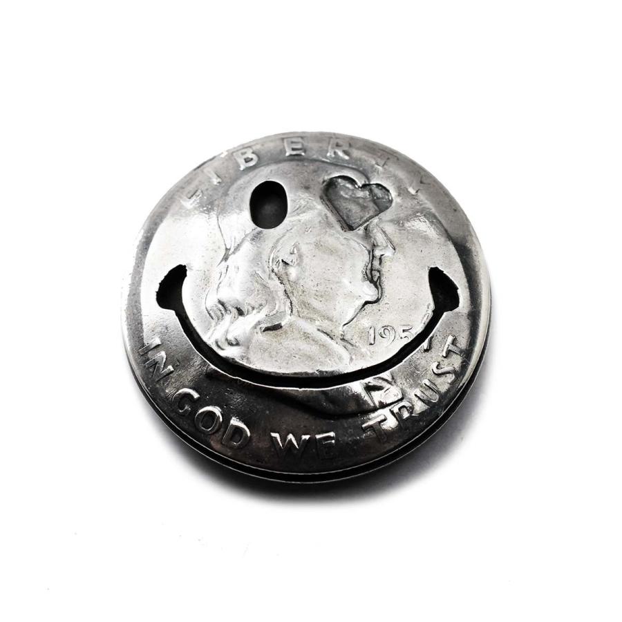 NORTH WORKS FUNNY/ファニー別注シルバーコインコンチョ＜NORTH WORKS/ノースワークス【50セント ベンジャミン・フランクリン  フェイスコンチョ】 スマイル&ハート ＞ : CHAOS accessory - 通販 - Yahoo!ショッピング シルバーsilver本物銀貨コンチョ♠︎クラフト  ...