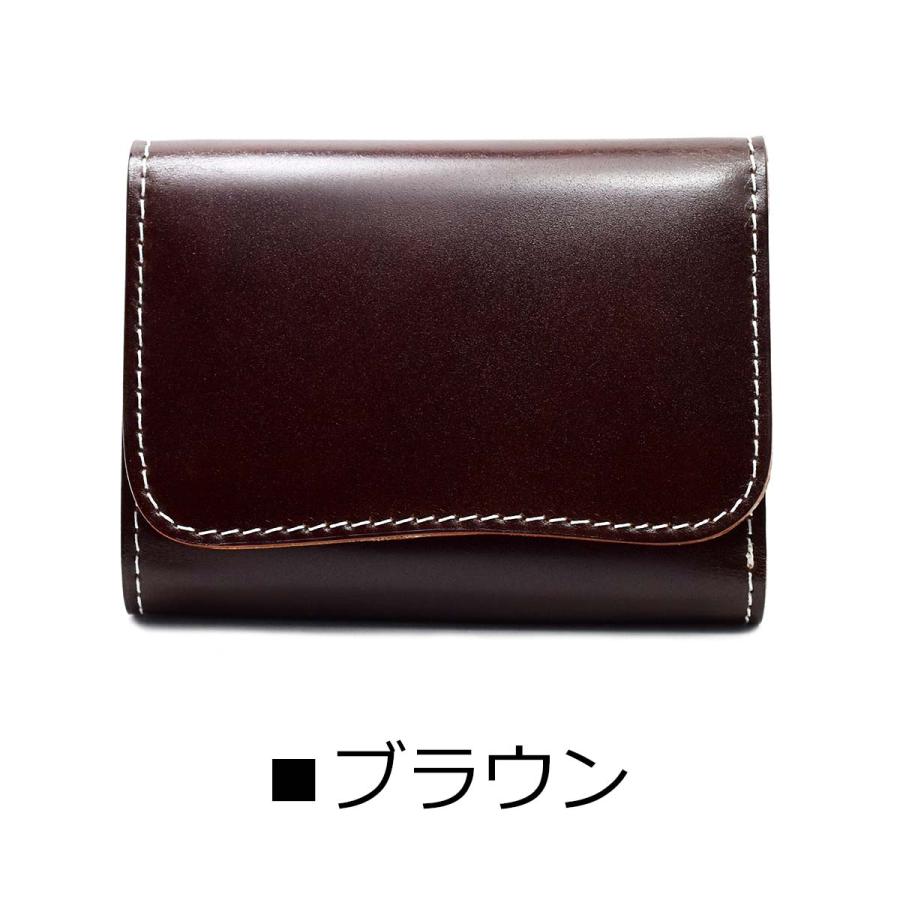 新色追加！ 三つ折り財布 財布 新喜皮革 コードバン ミニ財布