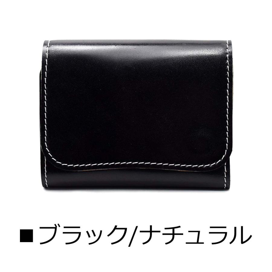 総コードバン　ショートトラッカー　ウォレット　新喜皮革 新色追加！ 三つ折り財布 財布 新喜皮革 コードバン ミニ財布
