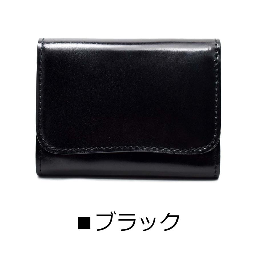 新色追加！ 三つ折り財布 財布 新喜皮革 コードバン ミニ財布