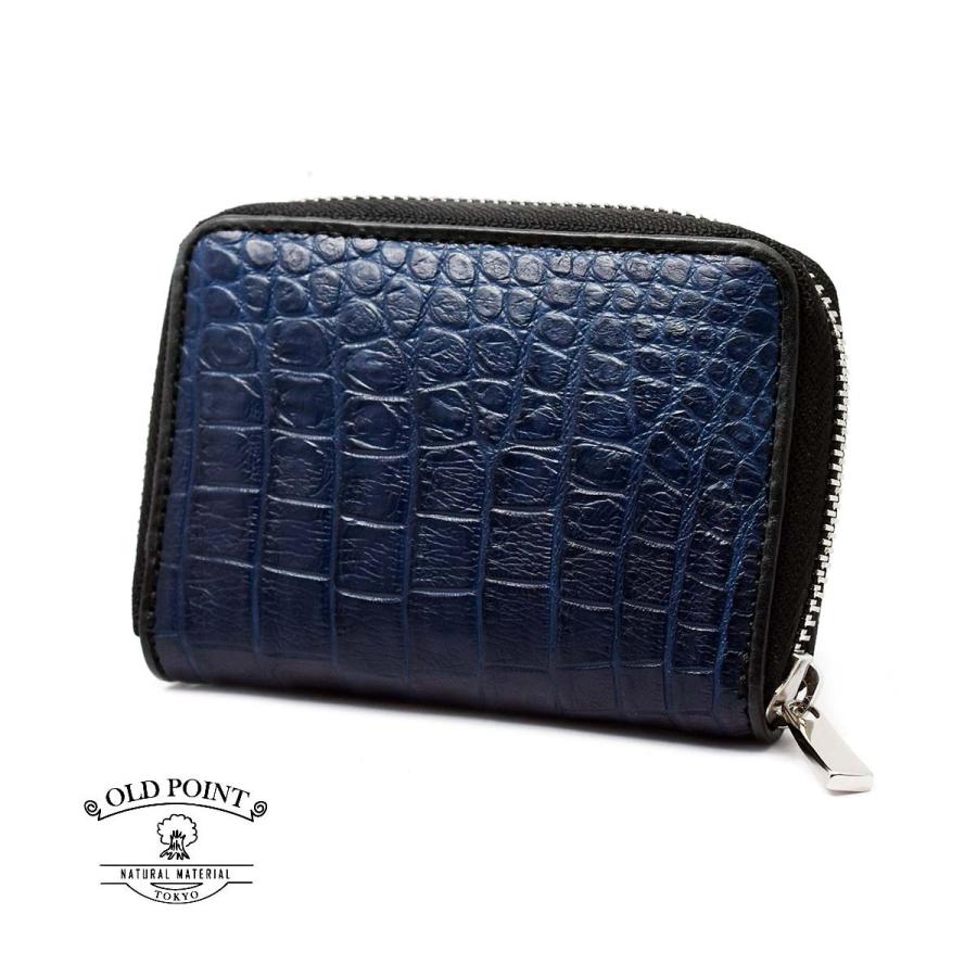 激安商品 ブラーノ 11月はストアポイント倍率9倍 コインケース ネイビー シャムクロコダイル ラウンドファスナー 財布 オールドポイント 本革 小銭入れ 財布 Dagl Tg