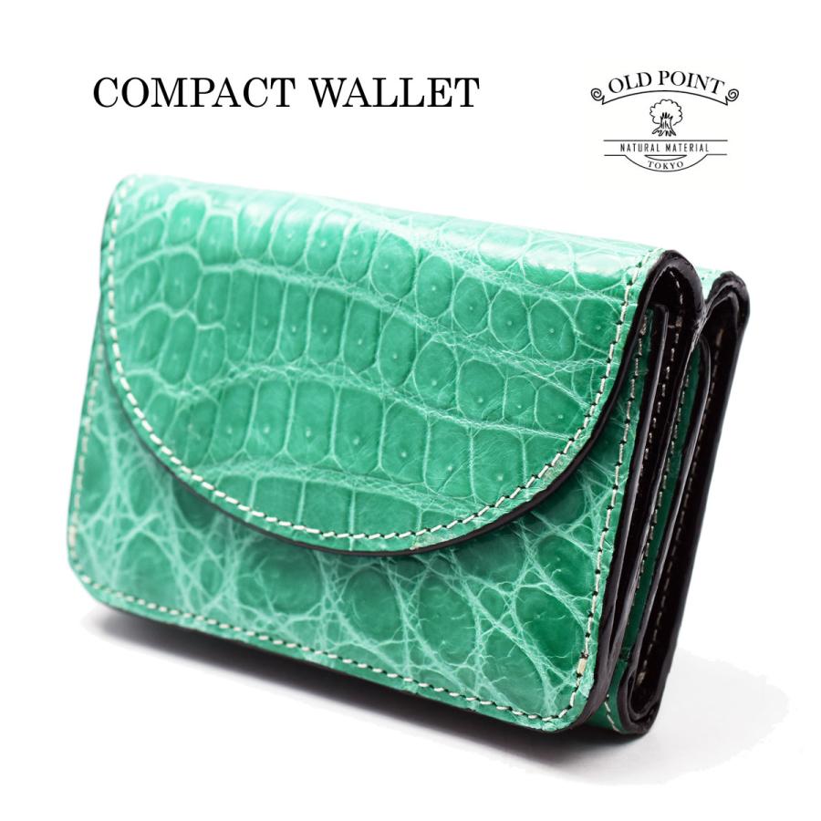 財布 ミニ財布 コンパクト 小さい オールドポイント クロコダイル エメラルド グリーン 限定カラー スマイル型 ブランド 人気 おしゃれ Oldpoint Cmw 0 Chaos Accessory 通販 Yahoo ショッピング
