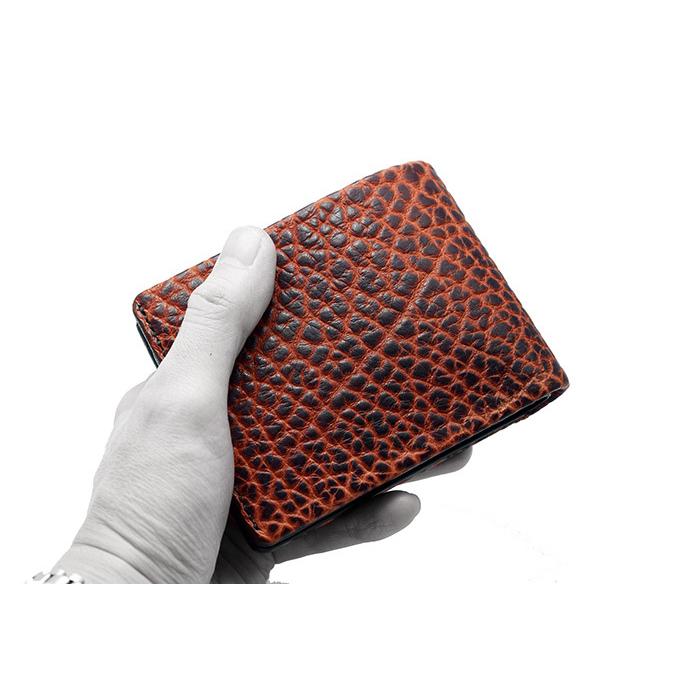 展示品！②ブラウンレザー パイソン柄とスタッズの網込みループタッセル＊