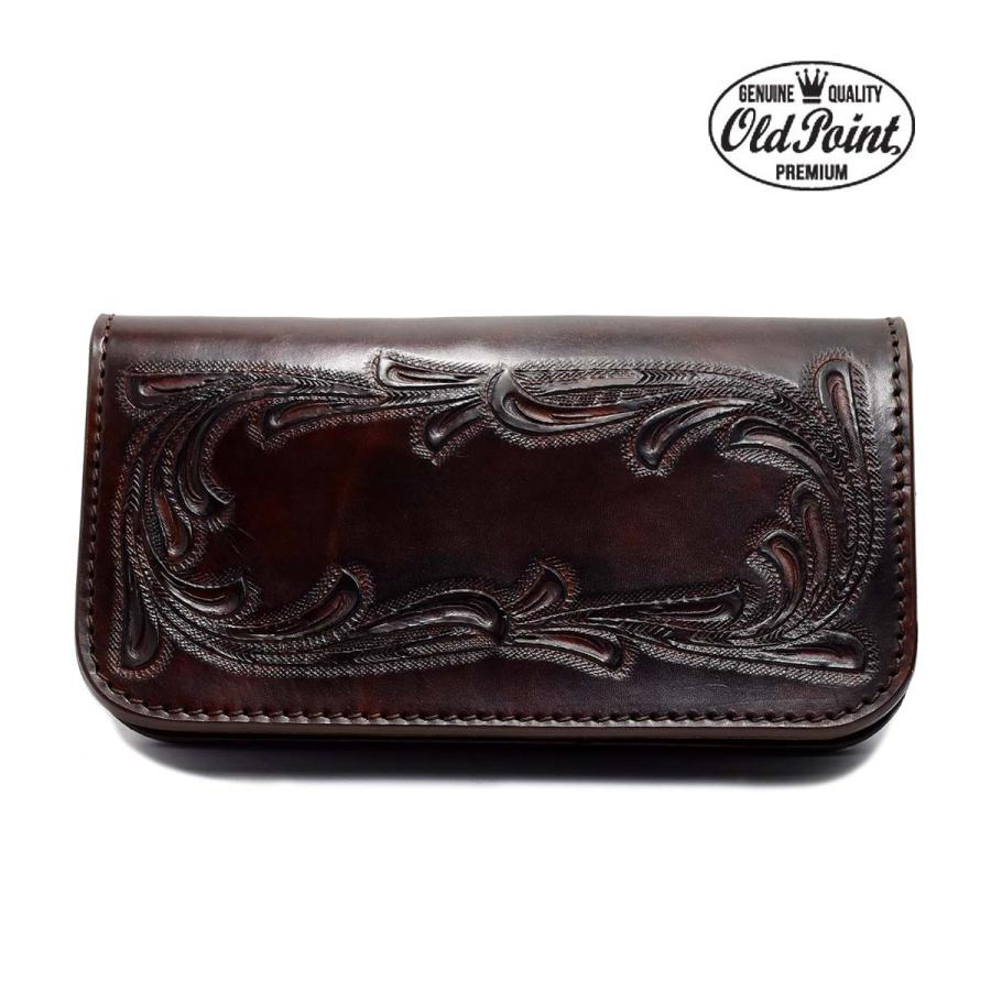 オールドポイント 財布 長財布 牛革 本革 メンズ ウォレット サドル  