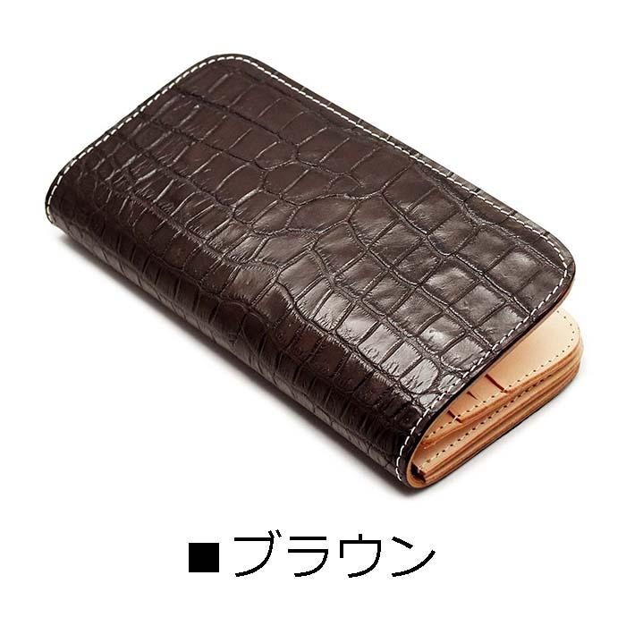 一枚革 ワニ革 長財布 ロングウォレット クロコダイル 一枚革 ワニ革 長財布 ロングウォレット クロコダイル